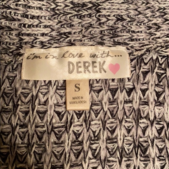 Derek ♥️ Gray Open Face Cardigan, Small - Picture 3 of 8